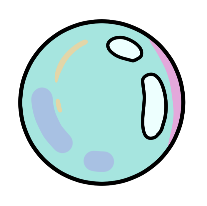 Icon of a glass orb. It's a light blue with multi-coloured shines around it.