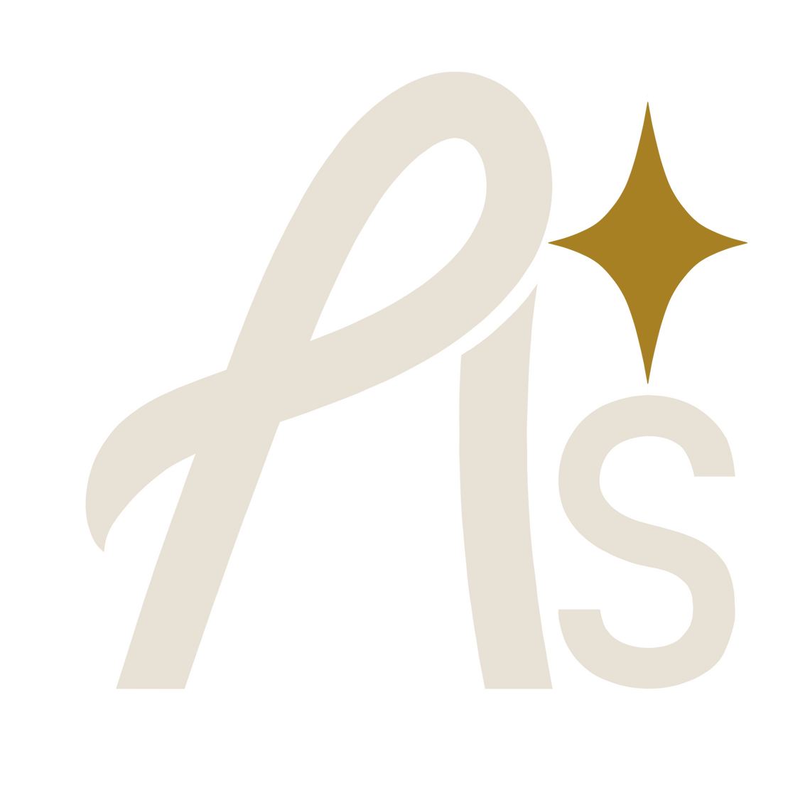 Icon of Aethel Studios. It is a swirled capital A with a sparkle stacked on top of a s to the right.