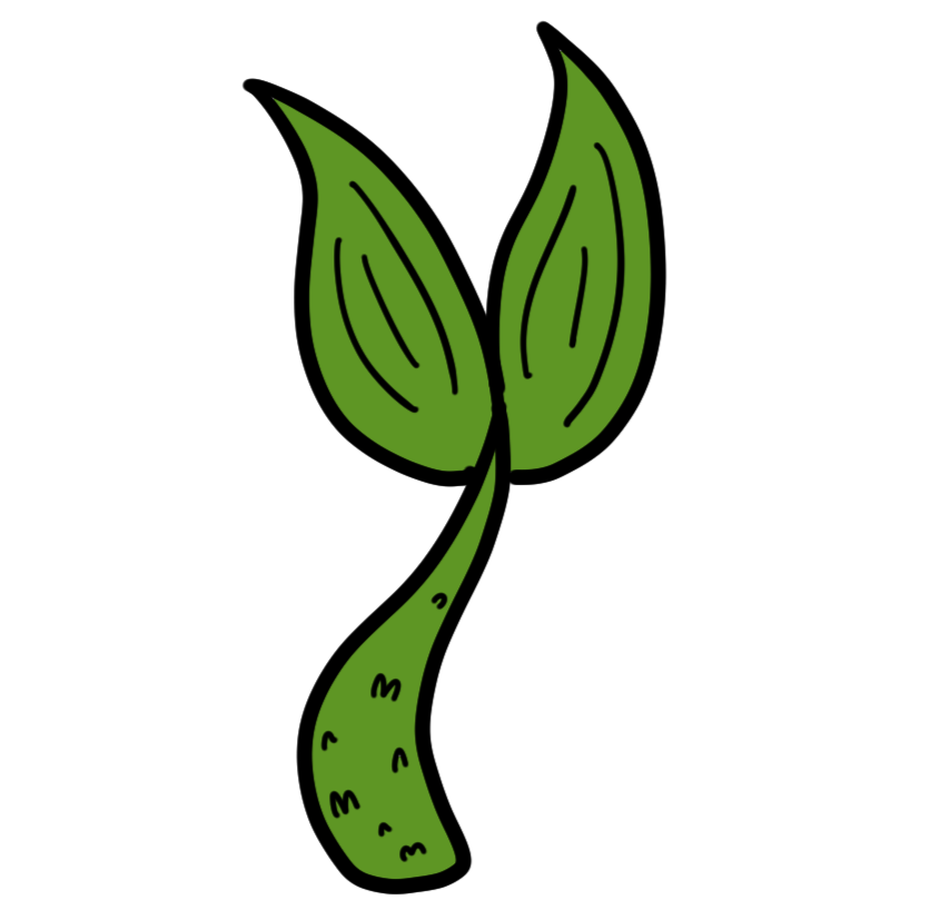 Icon of a green mermaid tail with the fins pointed up as the implied mer-person swims down.